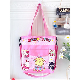 Sanrio Hello Kitty Hoạt Hình Canvas Túi Trẻ Vai Cô Gái Bé Trai Túi