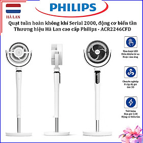HÀNG CHÍNH HÃNG - Quạt tuần hoàn không khí Serial 2000, động cơ biến tần, 40W. Thương hiệu Hà Lan cao cấp Philips - ACR2246CFD
