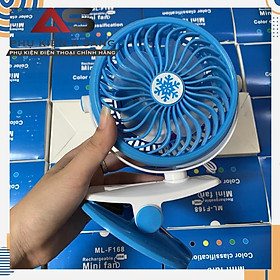 Mua Quạt mini kẹp bàn kẹp xe đẩy F168 xoay 360 độ  3 tốc độ gió an toàn cho trẻ sạc usb tích điện