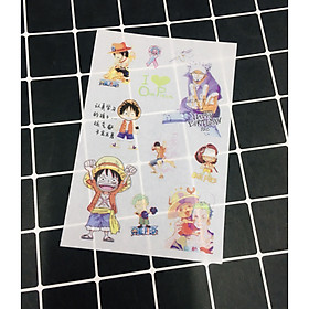Hình Dán One Piece sticker set 12 bảng ( khoảng 120 miếng ảnh )