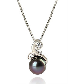Mặt Dây Chuyền Nữ Ngọc Trai LuxJy Jewelry P3047 - Đen Ánh Xanh