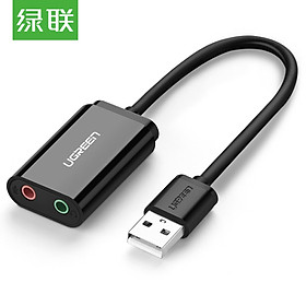 Card âm thanh - Sound card âm thanh 3.5 từ cổng USB UGREEN