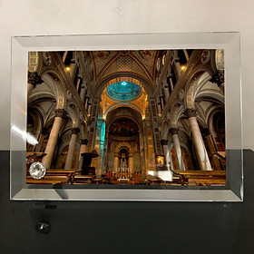 Khung hình thủy tinh 13x18 in hình Cathedral - nhà thờ chính tòa (38)Khung hình thủy tinh để bàn trang trí đẹp chủ đề tôn giáo