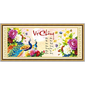 Mua Tranh thêu chữ thập Vợ chồng 98x45cm - chưa thêu