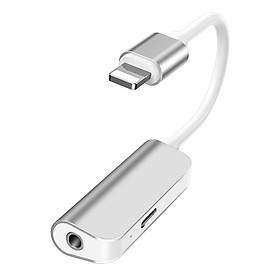 Bộ chuyển đổi Baseus 2A max chân Lightning sang Lightning + 3.5mm - Hàng chính hãng