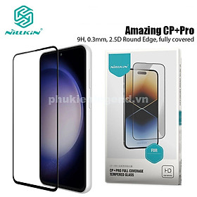 Miếng dán kính cường lực 3D cho Samsung Galaxy S24 | Galaxy S24 Ultra | Galaxy S24 Plus hiệu Nillkin CP+ Pro - mỏng 0.3mm, vát cạnh 2.5D, độ cứng 9H, viền cứng mỏng - Hàng nhập khẩu