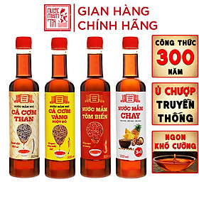 Đặc Sản Phan Thiết - [Combo 4 Chai] Nước Mắm Nhỉ Làng Chài Xưa Cá Cơm Than, Tôm Biển, Cá Cơm Vàng Ruột Đỏ, Chay 3 Trong 1 525Ml/Chai Nhựa