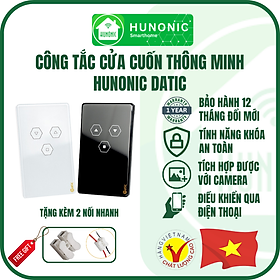 Công Tắc Cửa Cuốn Thông Minh Hunonic Datic Trắng-Đen-Đóng Mở Từ Xa-Hẹn Giờ-Điều Khiển Giọng Nói-Hàng Chính Hãng