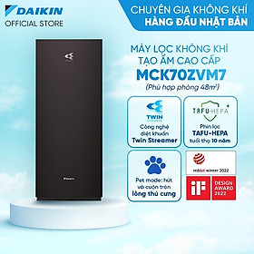 Hàng chính hãng  - Model 2023 - Máy lọc không khí Daikin tạo ẩm cao cấp MCK70ZVM7 - Phin lọc sử dụng 10 năm - diệt khuẩn x2 Twin Streamer