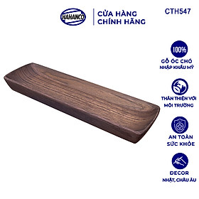 Khay Sushi gỗ Óc Chó nhập khẩu Mỹ nguyên khối - CTH547 - hàng Xuất Khẩu Nhật - đựng đồ ăn/trang trí - đĩa bánh mì/trái cây/bít tết/phụ kiện chụp ảnh, bày món ăn trong nhà hàng - Sang trọng trên bàn ăn