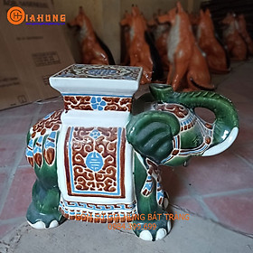 Mua Đôn Voi khắc hoa văn men xanh đồng gốm sứ Bát Tràng