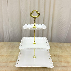 Mua Khay 3 tầng nhựa sinh học đựng bánh kẹo  trái cây