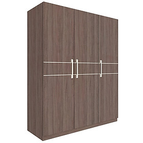 Tủ quần áo gỗ MDF Tundo 3 cánh 2 ngăn kéo màu vàng xậm 160 x 55 x 200cm