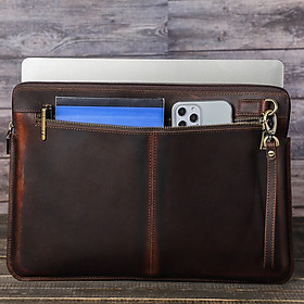 Bao Da Ngựa, Cặp Da, Túi đựng Laptop dành cho Macbook Air 15 inch / Macbook Pro 15.4 inch / Macbook Pro 16 inch - Hàng Chính Hãng