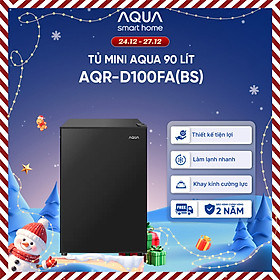 Tủ lạnh Aqua 90 lít AQR-D100FA(BS) - Freeship toàn quốc - Hàng chính hãng