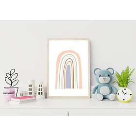 Tranh treo tường Tranh cho bé-Rainbow Printable Wall Art for Girl Nursery Decor,Pastel Rainbow Wall Art 33