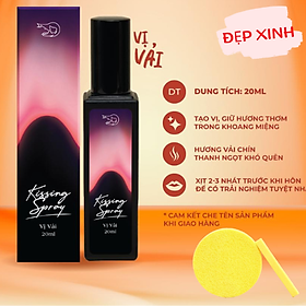 Kissing Spray - Xịt thơm miệng vị Vải cho Kissaholics - Loli & The Wolf Tặng Kèm Mút Rửa Mặt