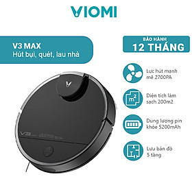 Mua Robot Hút Bụi Lau Nhà Thông Minh Viomi V3 MAX Lưu Bản Đồ 5 Tầng - Bản Quốc Tế - Hàng Chính Hãng