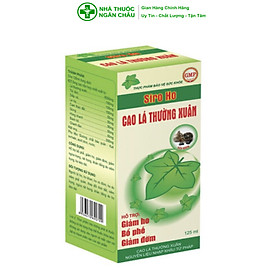 Siro Ho Cao Lá Thường Xuân Chai 125ml - Hỗ Trợ Giảm Ho, Bổ Phế, Giảm Đờm, Nguyên Liệu Nhập Khẩu Từ Pháp