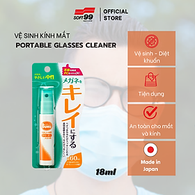 Chai xịt vệ sinh mắt kính, điện thoại, máy tính bảng Portable Glass Cleaner H-35 18ml Soft99