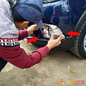 Ốp Viền Đèn Gầm trước, Ốp Đèn Gầm trước Vinfast Fadil 2019-2022 mạ crom cao cấp