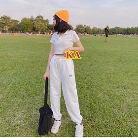 Set áo crotop mix quần spun dày đẹp