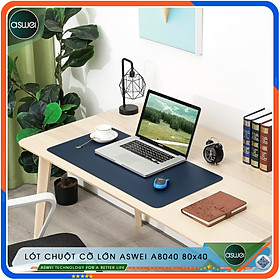 Mua Miếng Lót Chuột ASWEI - Lót Chuột Cỡ Lớn 80x40 Và 90x45 - Thiết Kế 2 Mặt Tiện Lợi - Chất Liệu PU Chống Trơn Trượt  Nhăn  Bám Bụi - Hàng Chính Hãng