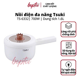 Mua Nồi điện mini TSUKI TS-6332 nồi nấu đa năng 2 tầng  dung tích 1.6L  tự động ngắt điện - Hàng chính hãng