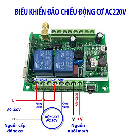 Công tắc điều khiển đảo chiều động cơ DC12-48V có hành trình V5_Tần số 315Mhz