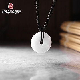 Mặt dây chuyền đồng điếu cẩm thạch trắng mệnh thủy kim - Ngọc Quý Gemstones