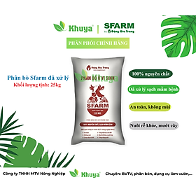 Phân bò hữu cơ vi sinh SFARM bao 25kg