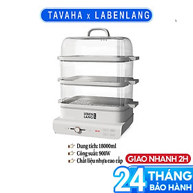 Nồi hấp điện đa năng 3 tầng LEBENLANG LBEL5031 siêu tiện lợi, dung tích 18L, công suất 900W - hàng chính hãng