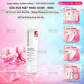 Sữa rửa mặt Thảo Dược Sắc Ngọc Khang 100g không gây khô da, Sạch Mịn, Sáng Da, Mờ Nám Sạm