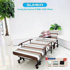 Mua Giường xếp gọn cao cấp SUMIKA 339B  chiều rộng 70cm  khung thép  có bánh xe di chuyển
