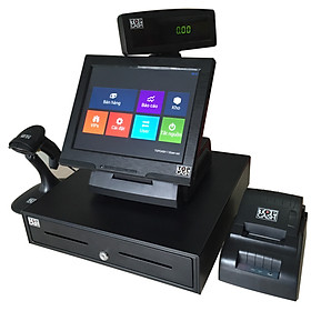 Máy bán hàng có sẵn mềm tính tiền vĩnh viễn kèm theo và máy in hóa đơn bán hàng (màn hình cảm ứng Touch Screen 12in) TOPCASH QT-66 - Hàng nhập khẩu