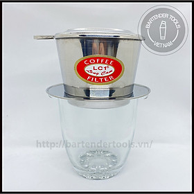 Bộ phin pha cà phê inox - thủy tinh  100g