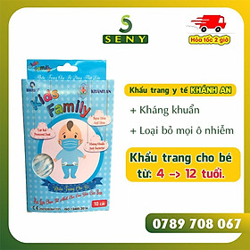 Khẩu Trang 3d trẻ em cho bé Hộp 10 cái Khánh An size M