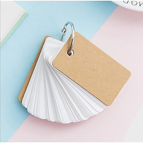 Bộ Flashcard học từ vựng 100 tờ (4*7 cm) - Nhiều màu
