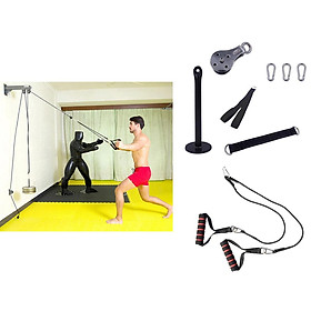 Fitness Pulley Cable Machine Attachment LAT Build Fitting Arm Forearm Blaster