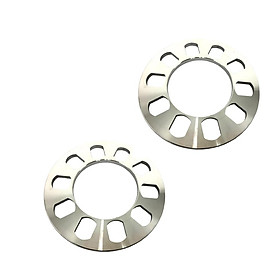 2 Pieces Aluminium 5-Hole Wheel Hub Spacer 8mm Thickness for Car Vehicles