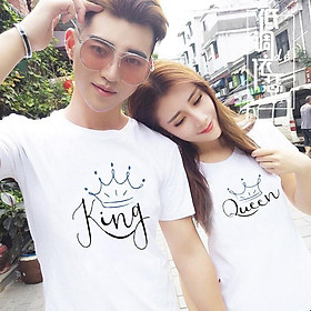 Áo thun Cặp Đôi Nam Nữ King-Queen - Form suông