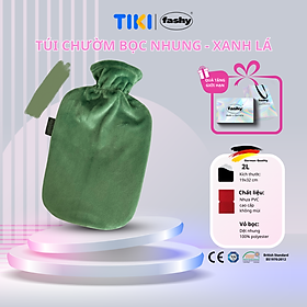 Túi chườm Fashy Germany Bọc Nhung 100% nhập khẩu từ Đức giúp giữ ấm, giảm đau tự nhiên - Xanh lá