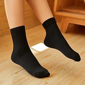 Vớ Yoga cho phụ nữ không bị trượt chống trượt Color: Plush black socks Size: EUR 35-40 US 4.5-8.5