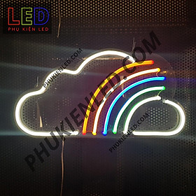 Mua ĐÈN LED NEON HÌNH ĐÁM MÂY CẦU VÒNG – CLOUD RAINBOW LED  TRANG TRÍ TREO TƯỜNG