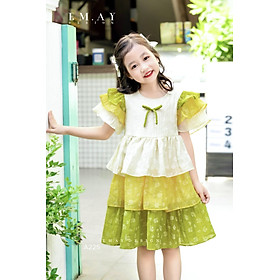 Đầm babydoll tầng cho bé gái xinh xắn từ 12-35kg hàng thiết kế