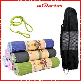 Thảm Tập Yoga miDoctor + Bao Tập Thảm Yoga (Giao Màu Ngẫu Nhiên)