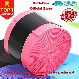 Bộ 5 cái quấn cán cầu lông dododios có gân chống trơn, thoáng khí thoát mồ hôi - Hàng chính hãng