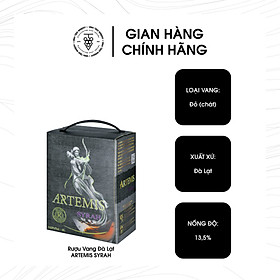 Vang Đỏ Đà Lạt Artemis Syrah Vĩnh Tiến - 13,5% vol (Hộp 3 lít).