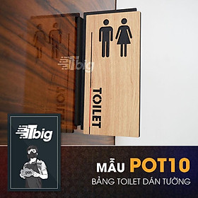 Bảng vẫy toilet gắn tường decor sang trọng