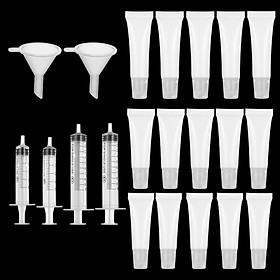 Lip Gloss Tubes Clear Empty Lip Balm Containers Empty Lipstick Tube With Syringe Refillable Soft Lipgloss Squeeze Tubes